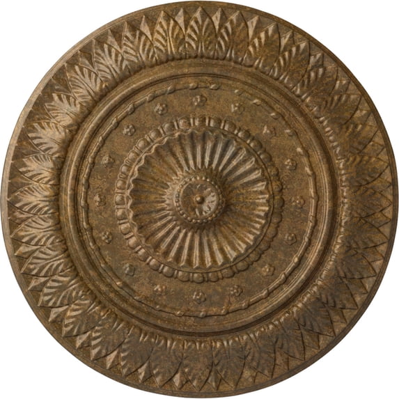 Ekena Millwork 26 5/8"OD x 2 1/4"P Christopher Ceiling Medallion, Hand-Painted Rubbed Bronze