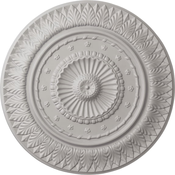 Ekena Millwork 26 5/8"OD x 2 1/4"P Christopher Ceiling Medallion, Hand-Painted Ultra Pure White