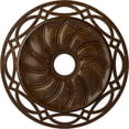 thumbnail image 1 of Ekena Millwork 26 5/8"OD x 4 1/2"ID x 1 3/8"P Loera Ceiling Medallion (Fits Canopies up to 6 1/4"), Hand-Painted Root Beer Crackle, 1 of 5