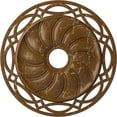 thumbnail image 1 of Ekena Millwork 26 5/8"OD x 4 1/2"ID x 1 3/8"P Loera Ceiling Medallion (Fits Canopies up to 6 1/4"), Hand-Painted Smokey Topaz Crackle, 1 of 5