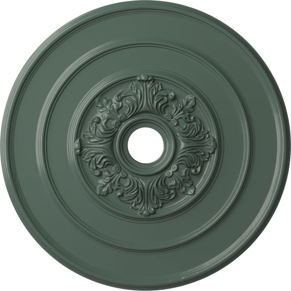 Ekena Millwork 26"OD x 3 1/8"ID x 1 1/2"P Traditional with Acanthus Leaves Ceiling Medallion (Fits Canopies up to 4 1/4"), Hand-Painted Cloud Burst