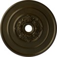 thumbnail image 1 of Ekena Millwork 26"OD x 3 1/8"ID x 1 1/2"P Traditional with Acanthus Leaves Ceiling Medallion (Fits Canopies up to 4 1/4"), Hand-Painted Green Gold, 1 of 5