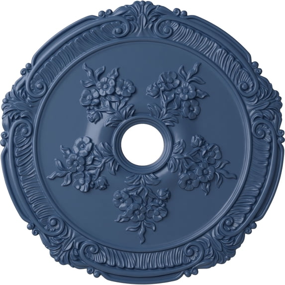 Ekena Millwork 26"OD x 3 3/4"ID x 1 1/2"P Attica with Rose Ceiling Medallion (Fits Canopies up to 4 1/2"), Hand-Painted Americana
