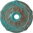 thumbnail image 1 of Ekena Millwork 26"OD x 3 3/4"ID x 1 1/2"P Attica with Rose Ceiling Medallion (Fits Canopies up to 4 1/2"), Hand-Painted Copper Green Patina, 1 of 5