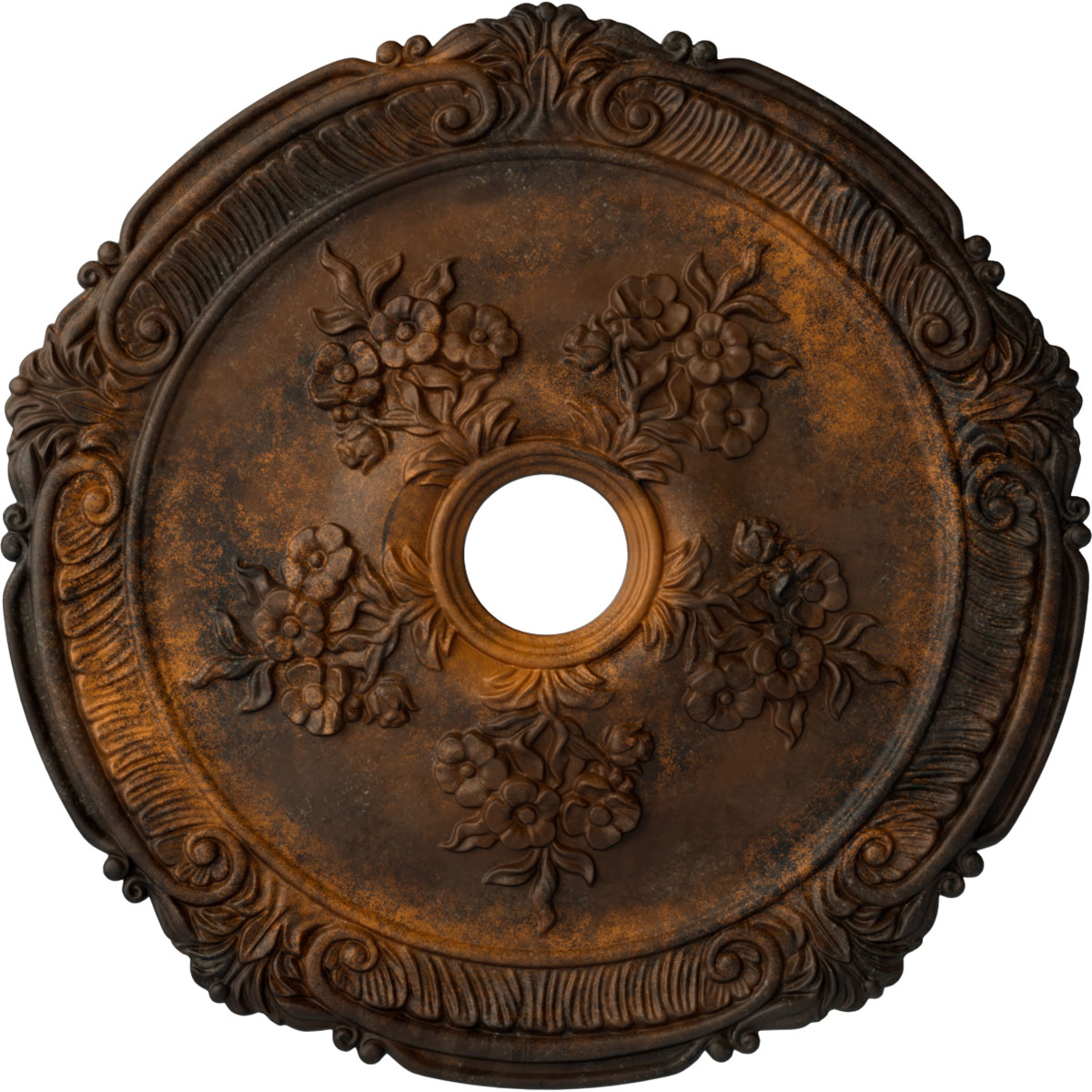 Ekena Millwork 26"OD X 3 3/4"ID X 1 1/2"P Attica With Rose Ceiling Medallion Fits Canopies Up To 4 1 2 Hand Painted Rust B6c59998 20bf 4595 92c4 Aba1e610c0d1.c2f8c8c4ab18a8e2ad3a7899ddc37686 - View #4