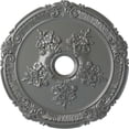 thumbnail image 1 of Ekena Millwork 26"OD x 3 3/4"ID x 1 1/2"P Attica with Rose Ceiling Medallion (Fits Canopies up to 4 1/2"), Hand-Painted Silver, 1 of 5