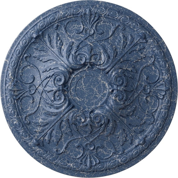 Ekena Millwork 26"OD x 3"P Tristan Ceiling Medallion (Fits Canopies up to 5 1/2"), Hand-Painted Americana Crackle