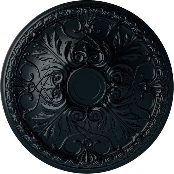 Ekena Millwork 26"OD x 3"P Tristan Ceiling Medallion (Fits Canopies up to 5 1/2"), Hand-Painted Night Shade