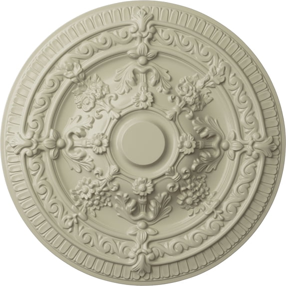 Ekena Millwork 26"OD x 3"P Vincent Ceiling Medallion (Fits Canopies up to 6"), Hand-Painted Clear Yellow