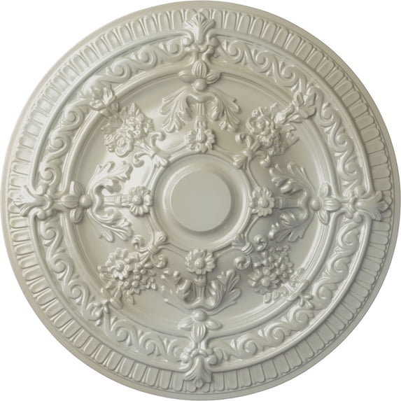 Ekena Millwork 26"OD x 3"P Vincent Ceiling Medallion (Fits Canopies up to 6"), Hand-Painted Flash Blue
