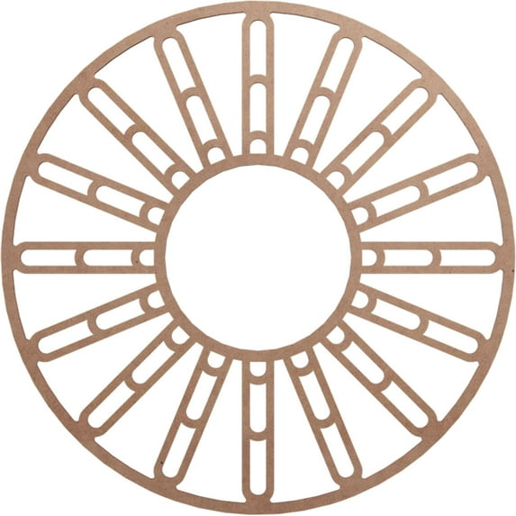 Ekena Millwork 26"OD x 9 1/2"ID x 1/4"T Hale Wood Fretwork Pierced Ceiling Medallion, Wood