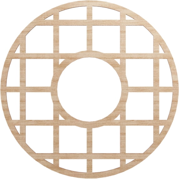 Ekena Millwork 26"OD x 9 1/2"ID x 3/8"T O'Neal Wood Fretwork Pierced Ceiling Medallion, Alder