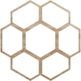 thumbnail image 1 of Ekena Millwork 26"OD x 9 1/8"ID x 3/8"T Florin Wood Fretwork Pierced Ceiling Medallion, Red Oak, 1 of 3
