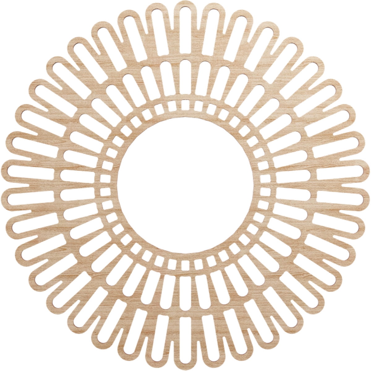 Ekena Millwork 26"OD x 9 5/8"ID x 3/8"T Cornelius Wood Fretwork Pierced Ceiling Medallion, Alder