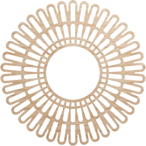 Ekena Millwork 26"OD x 9 5/8"ID x 3/8"T Cornelius Wood Fretwork Pierced Ceiling Medallion, Alder