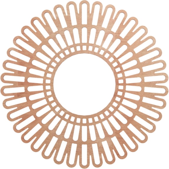 Ekena Millwork 26"OD x 9 5/8"ID x 3/8"T Cornelius Wood Fretwork Pierced Ceiling Medallion, Cherry