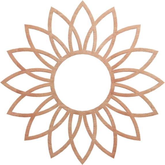 Ekena Millwork 26"OD x 9"ID x 1/4"T Daisy Wood Fretwork Pierced Ceiling Medallion, Cherry