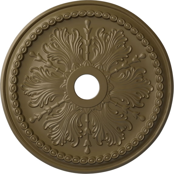 Ekena Millwork 27 1/2"OD x 4"ID x 1 1/2"P Winsor Ceiling Medallion (Fits Canopies up to 4"), Hand-Painted Mississippi Mud