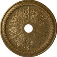 thumbnail image 1 of Ekena Millwork 27 1/2"OD x 4"ID x 1 1/2"P Winsor Ceiling Medallion (Fits Canopies up to 4"), Hand-Painted Pale Gold, 1 of 5