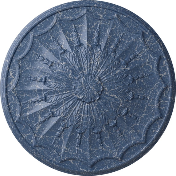 Ekena Millwork 27 1/8"OD x 2 5/8"P Artis Ceiling Medallion, Hand-Painted Americana Crackle
