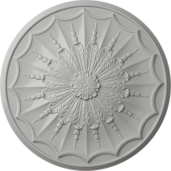 Ekena Millwork 27 1/8"OD x 2 5/8"P Artis Ceiling Medallion, Hand-Painted Frost