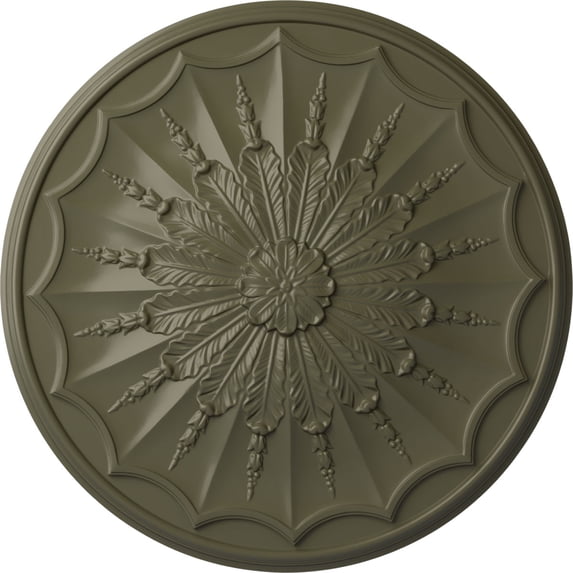 Ekena Millwork 27 1/8"OD x 2 5/8"P Artis Ceiling Medallion, Hand-Painted Painted Turtle