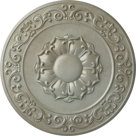Ekena Millwork 27 3/4"OD x 2"P Sydney Ceiling Medallion (Fits Canopies up to 5 3/4"), Hand-Painted Flash Gold