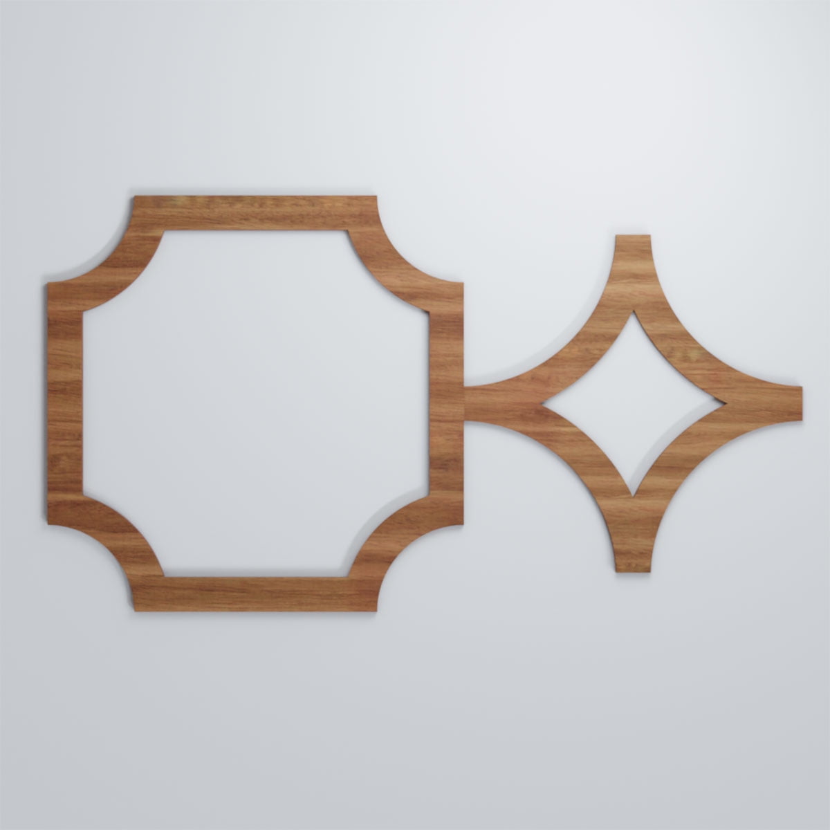 Walnut Fretwork Decorative Wood Wall Panels
