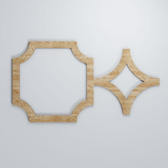 Ekena Millwork 27 7/8"W x 15 3/8"H x 3/8"T Medium Anderson Decorative Fretwork Wood Wall Panels, Red Oak