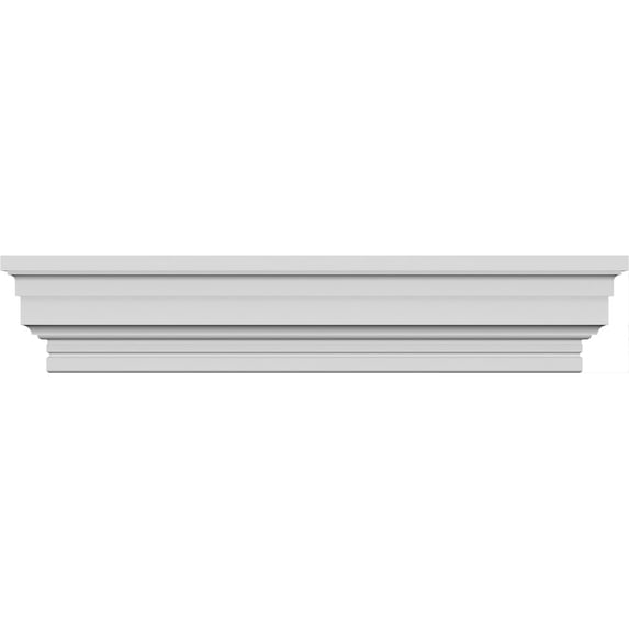 Ekena Millwork 27" Bottom Width x 29 1/2" Top Width x 3 7/8"H x 1/4"P Stockport Crosshead