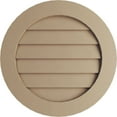 thumbnail image 1 of Ekena Millwork 27"W x 27"H Timberthane Rustic Smooth Round Faux Wood Non-Functional Gable Vent, Primed Tan, 1 of 5