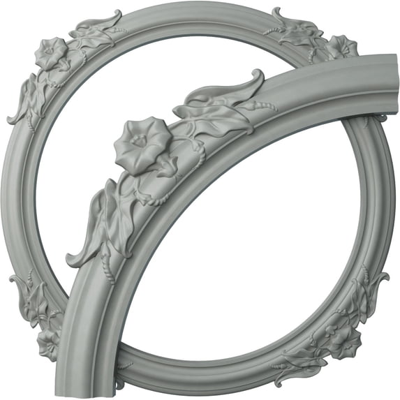 Ekena Millwork 28 3/4"OD x 23 5/8"ID x 2 5/8"W x 7/8"P Flower Ceiling Ring Kit