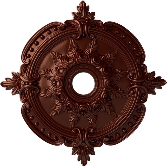 Ekena Millwork 28 3/8"OD x 3 3/4"ID x 1 5/8"P Benson Classic Ceiling Medallion (Fits Canopies up to 6 1/2"), Hand-Painted Antique Copper