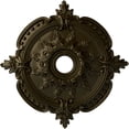 thumbnail image 1 of Ekena Millwork 28 3/8"OD x 3 3/4"ID x 1 5/8"P Benson Classic Ceiling Medallion (Fits Canopies up to 6 1/2"), Hand-Painted Green Gold, 1 of 6