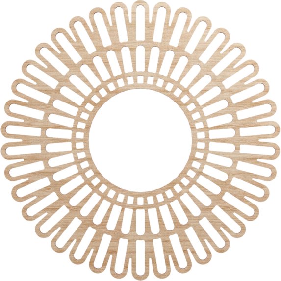 Ekena Millwork 28"OD x 10 3/8"ID x 3/8"T Cornelius Wood Fretwork Pierced Ceiling Medallion, Alder