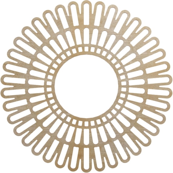 Ekena Millwork 28"OD x 10 3/8"ID x 3/8"T Cornelius Wood Fretwork Pierced Ceiling Medallion, Birch