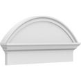 thumbnail image 1 of Ekena Millwork 28"W x 13-7/8"H x 2-3/4"P Segment Arch Smooth Architectural Grade PVC Combination Pediment, 1 of 7