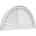thumbnail image 1 of Ekena Millwork 28"W x 14"H x 2"P Half Round Sunburst Architectural Grade PVC Pediment, 1 of 7