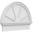 thumbnail image 1 of Ekena Millwork 28"W x 20-3/4"H x 2-3/4"P Half Round 4 Spoke Architectural Grade PVC Combination Pediment, 1 of 7