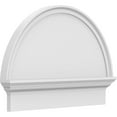 thumbnail image 1 of Ekena Millwork 28"W x 20-3/4"H x 2-3/4"P Half Round Smooth Architectural Grade PVC Combination Pediment, 1 of 7