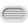 thumbnail image 1 of Ekena Millwork 28"W x 20"H Horizontal Round Ended (33"W x 25"H Frame Size) Functional, PVC Gable Vent with 1" x 4" Flat Trim Frame, 1 of 14