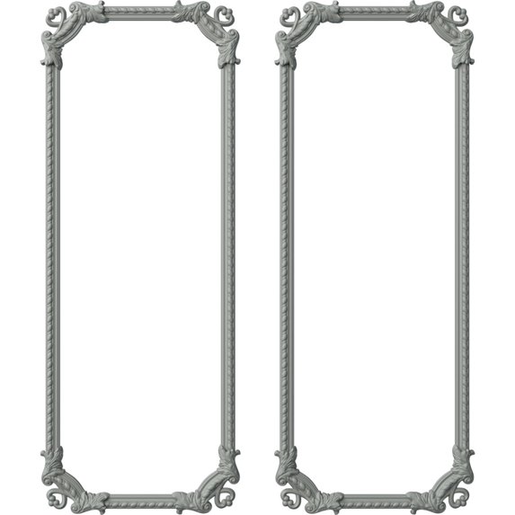 Ekena Millwork 28"W x 72"H Devon Rope Panel Moulding Kit (Double Panel)