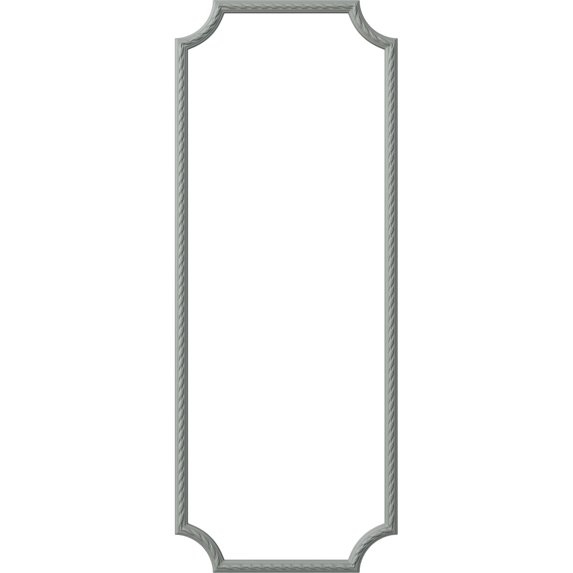 Ekena Millwork 28"W x 72"H Reeded Acanthus Leaf Panel Moulding Kit (Single Panel)