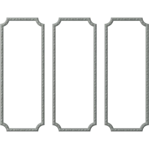 Ekena Millwork 28"W x 72"H Sussex Floral Panel Moulding Kit (Triple Panel)