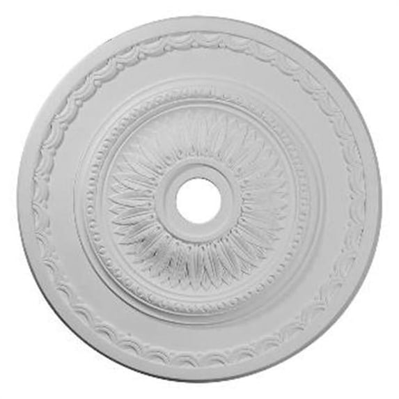 Ekena Millwork 29.50 in. OD x 3.62 in. ID x 1.62 in. P Architectural Accents - Sunflower Ceiling Medallion Fits Canopies up to 5.62 in.