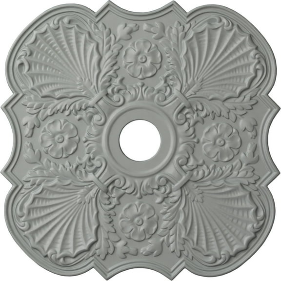 Ekena Millwork  29 in. OD x 3.62 in. ID x 1.38 in. P Architectural Accents - Flower Ceiling Medallion Fits Canopies up to 6.25 in.