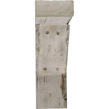 Ekena Millwork 3 1/2"W x 10"D x 10"H Vintage Farmhouse Bracket, Barnwood Decor Collection, Chalk Dust White (2-Pack)