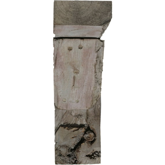 Ekena Millwork 3 1/2"W x 10"D x 10"H Vintage Farmhouse Bracket, Barnwood Decor Collection, Reclaimed Grey (2-Pack)