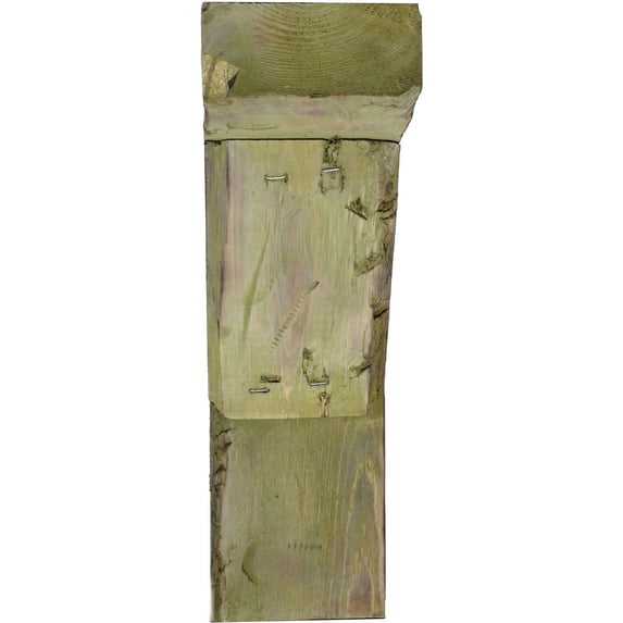 Ekena Millwork 3 1/2"W x 10"D x 10"H Vintage Farmhouse Bracket, Barnwood Decor Collection, Restoration Green (6-Pack)