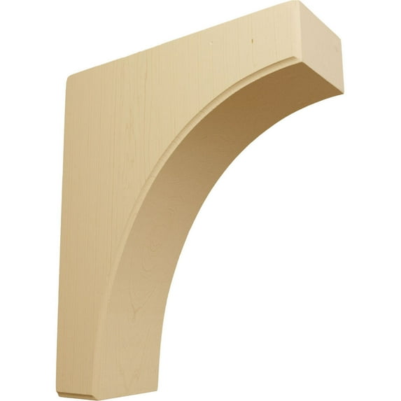 Ekena Millwork 3 1/2"W x 10"D x 12"H Clarksville Bracket, Alder (6-Pack)